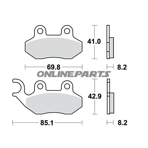 Brake Pads Scooter Trwaltn 7321912