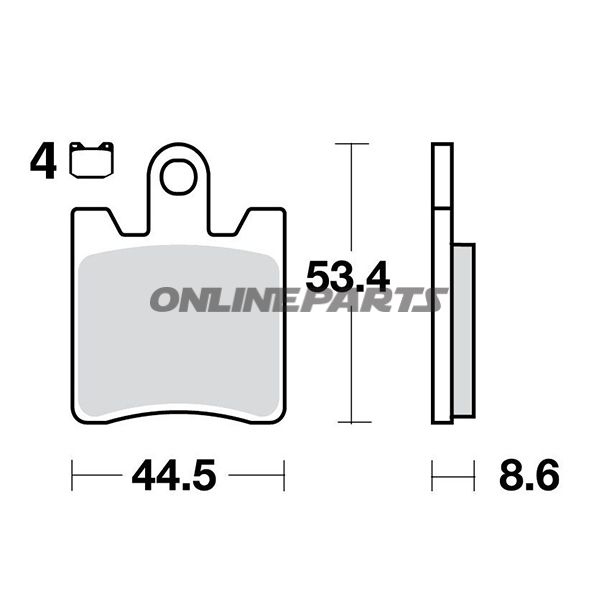 Brake Pads Scooter Trwset Contains 4 Pads
