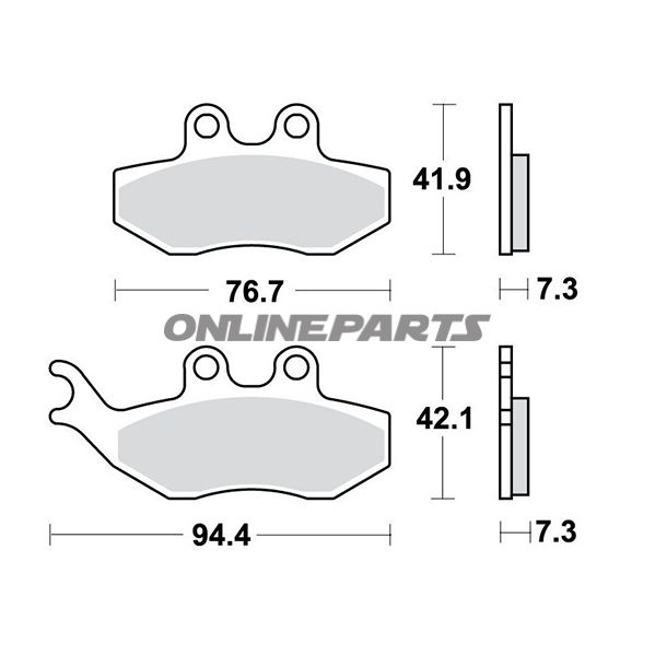 Brake Pads Scooter Trwaltn 7320211