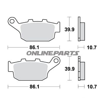 Brake Pads Scooter Sintered Srm Trwaltn 7322803