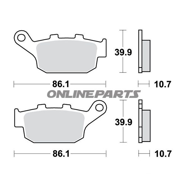 Brake Pads Scooter Sintered Srm Trwaltn 7322803