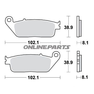 Brake Pads Scooter Sintered Srm Trwaltn 7322811