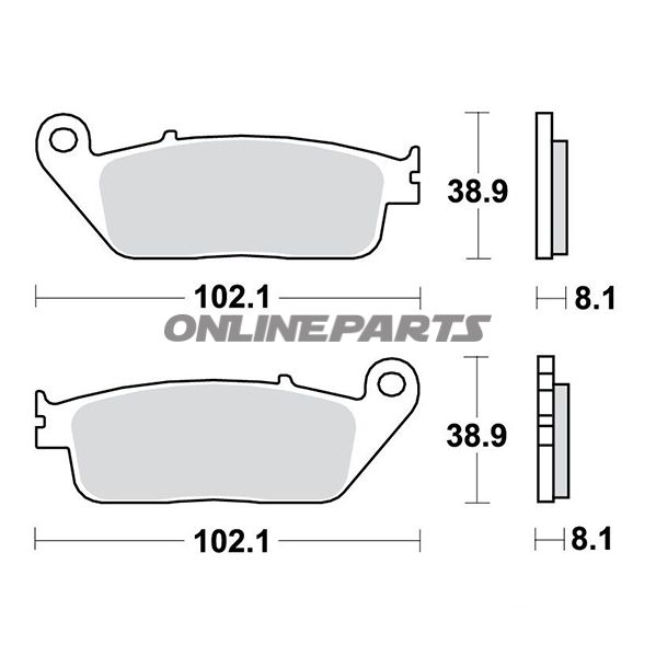 Brake Pads Scooter Sintered Srm Trwaltn 7322811
