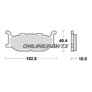 Brake Pads Scooter Sintered Srm Trwaltn 7322837