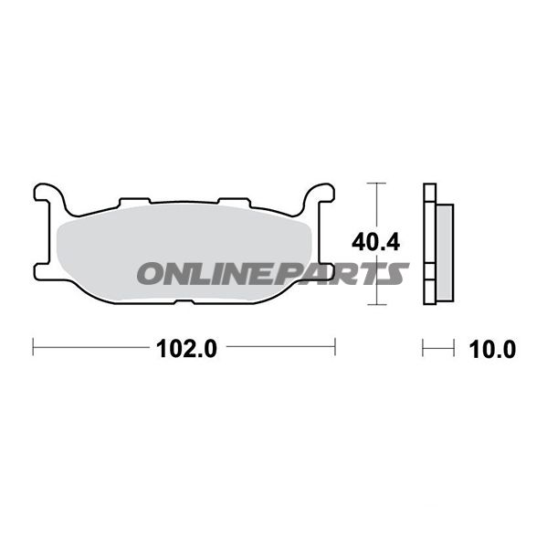 Brake Pads Scooter Sintered Srm Trwaltn 7322837