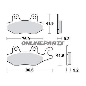 Brake Pads Scooter Sintered Srm Trwaltn 7322886