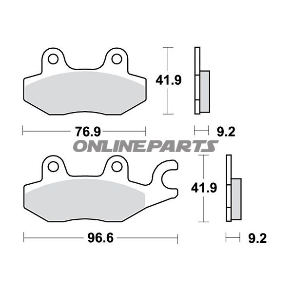Brake Pads Scooter Sintered Srm Trwaltn 7322886