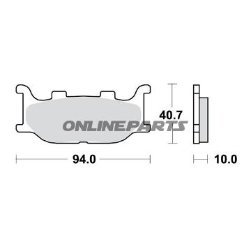 Brake Pads Scooter Sintered Srm Trwaltn 7322894