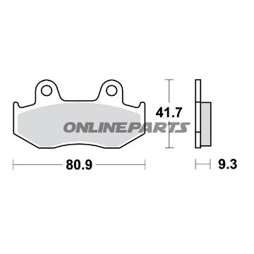 Brake Pads Scooter Sintered Srm Trwaltn 7323017