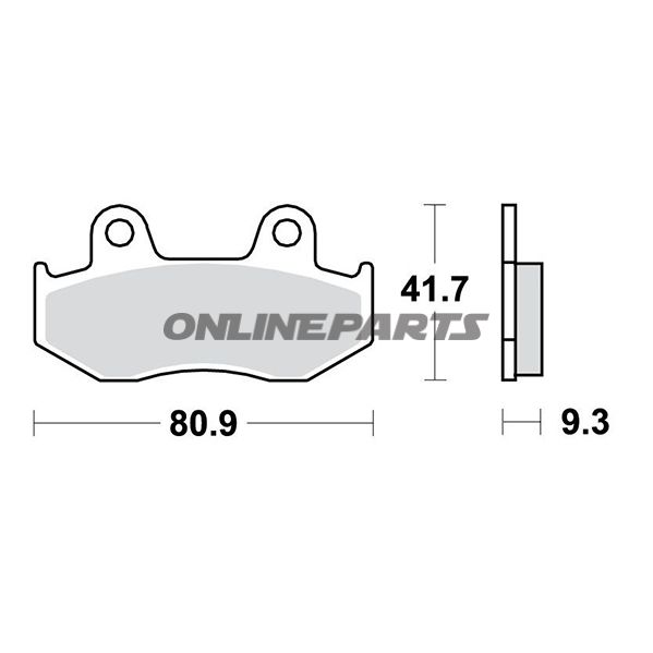 Brake Pads Scooter Sintered Srm Trwaltn 7323017