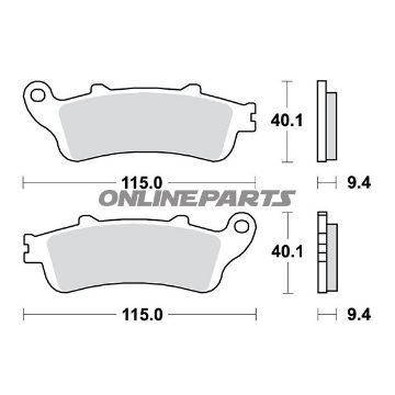 Brake Pads Scooter Sintered Srm Trwaltn 7322969