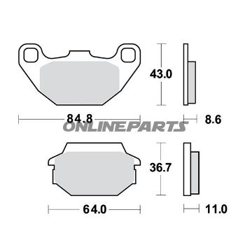 Brake Pads Scooter Sintered Srm Trwaltn 7323447