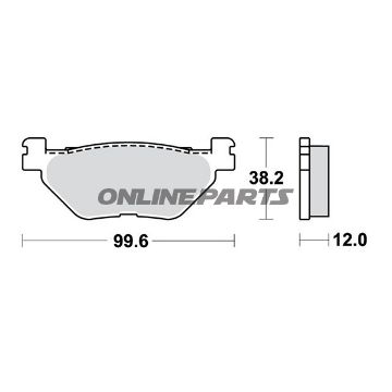 Brake Pads Scooter Sintered Trwaltn 7323009