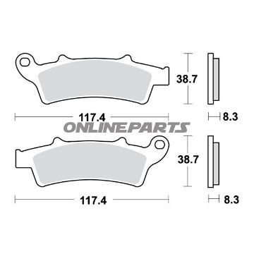 Brake Pads Scooter Sintered Srm Trwaltn 7323454