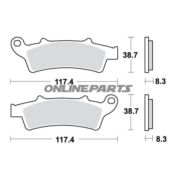 Brake Pads Scooter Sintered Srm Trwaltn 7323454