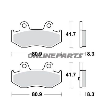 Brake Pads Scooter Sintered Srm Trwaltn 7323090
