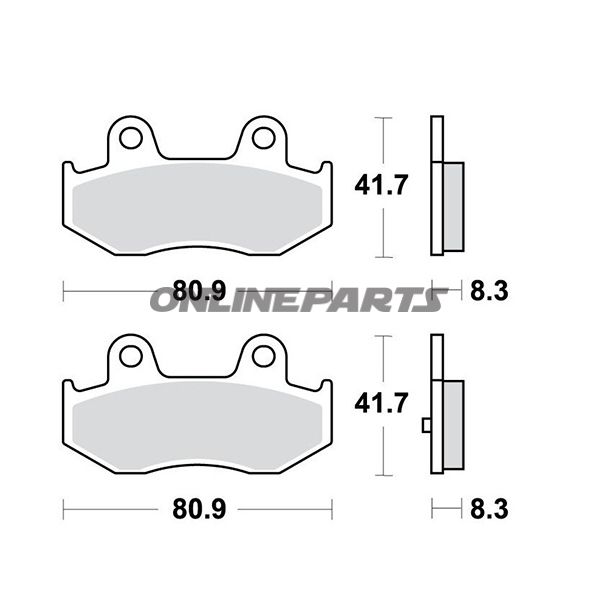 Brake Pads Scooter Sintered Srm Trwaltn 7323090