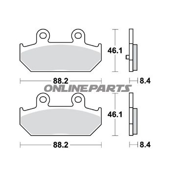 Brake Pads Scooter Sintered Srm Trwaltn 7323108