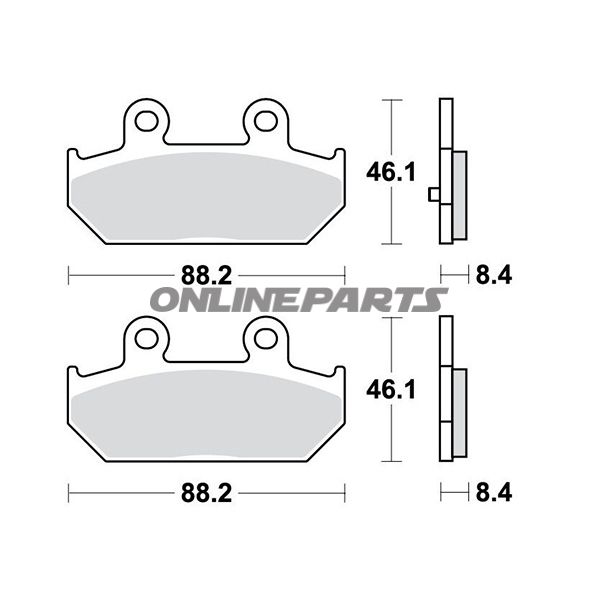 Brake Pads Scooter Sintered Srm Trwaltn 7323108