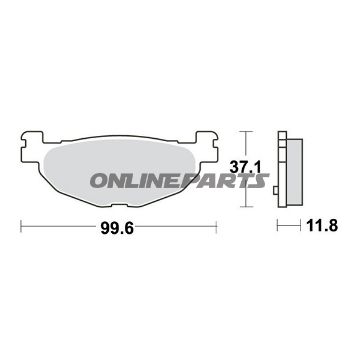 Brake Pads Scooter Sintered Trwaltn 7323082