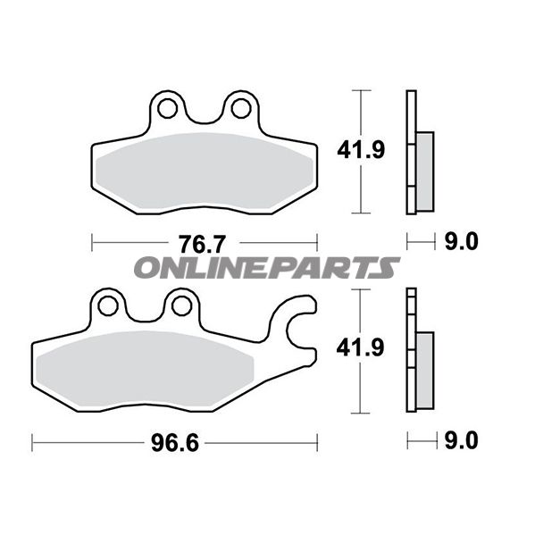 Brake Pads Scooter Sintered Srm Trwaltn 7323132