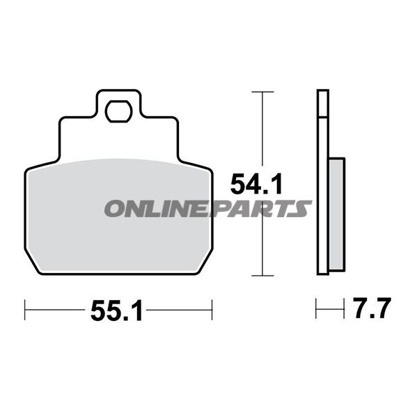 Brake Pads Scooter Sintered Srm Trwaltn 7323488