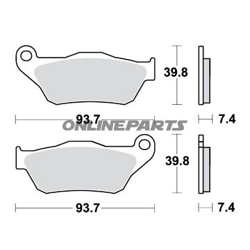 Brake Pads Scooter Sintered Srm Trwaltn 7323140