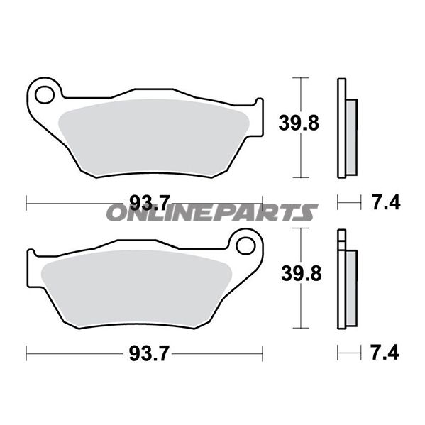 Brake Pads Scooter Sintered Srm Trwaltn 7323140