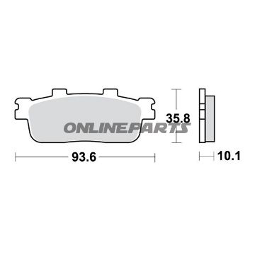 Brake Pads Scooter Sintered Srm Trwaltn 7323520