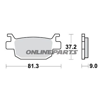 Brake Pads Scooter Sintered Srm Trwaltn 7323124