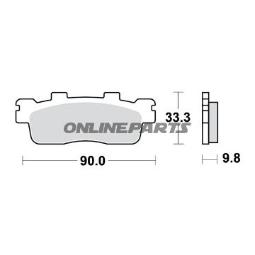 Brake Pads Scooter Sintered Trwaltn 7323256