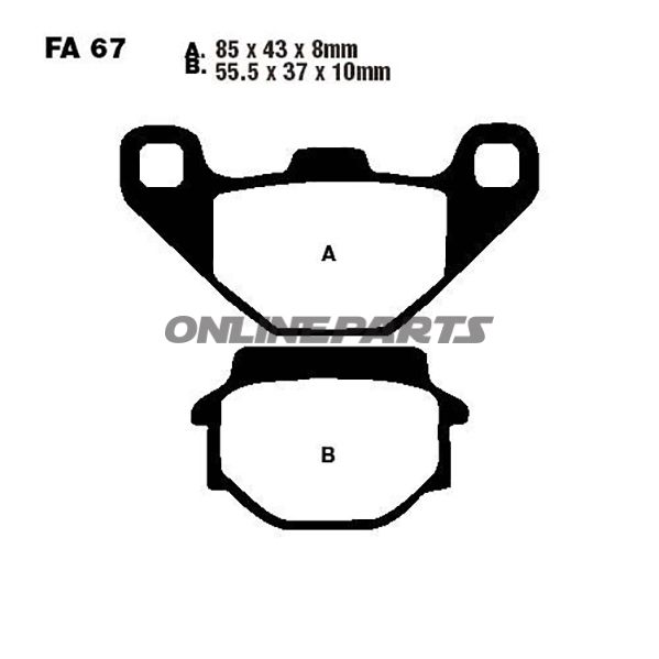 Brake Pads Scooter Ebc Sfa067