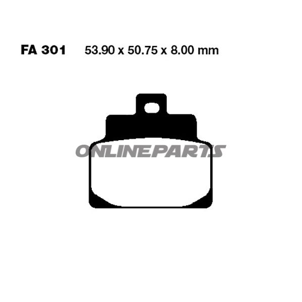 Brake Pads Scooter Sintered Hh Ebc Sfa301hhaltn 7873789