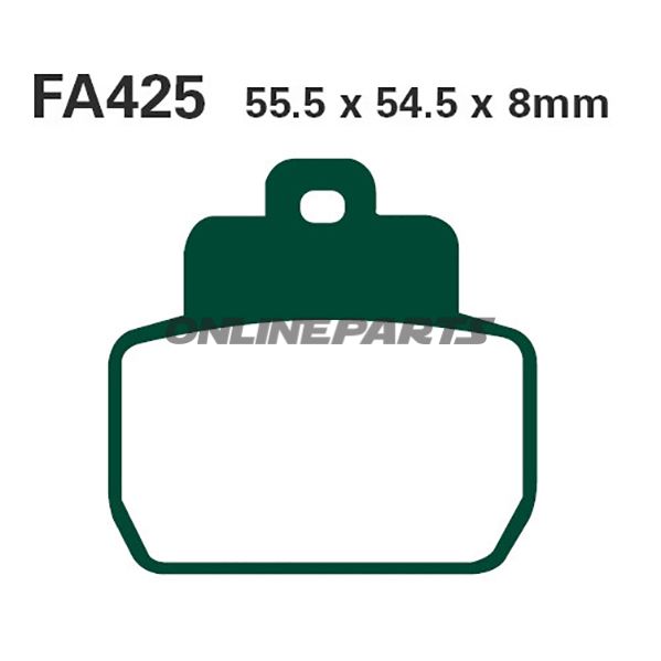 Brake Pads Scooter Sintered Hh Ebc Sfa425hhaltn 7875172
