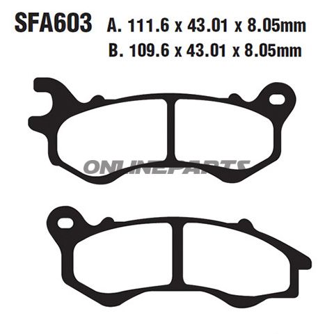Brake Pads Scooter Ebc Sfa603oder 7870141