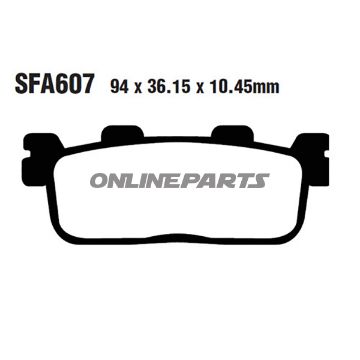 Brake Pads Scooter Sintered Hh Ebc Sfa607hhaltn 7875214