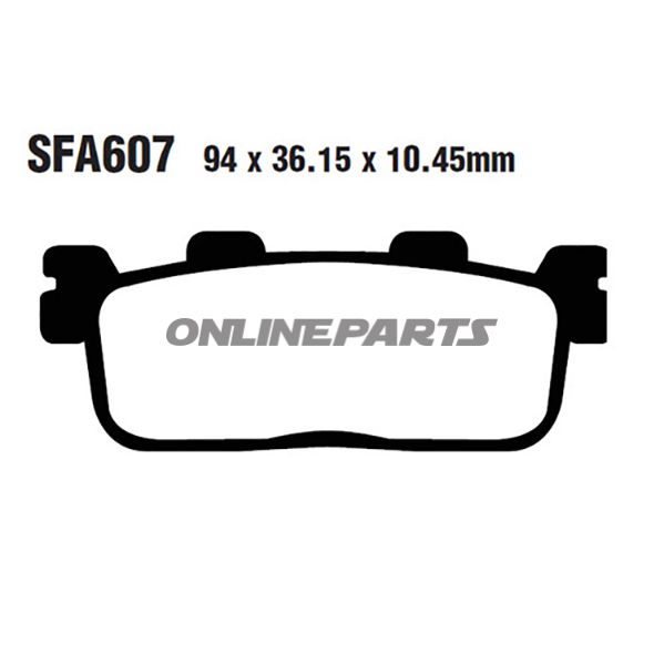 Brake Pads Scooter Sintered Hh Ebc Sfa607hhaltn 7875214
