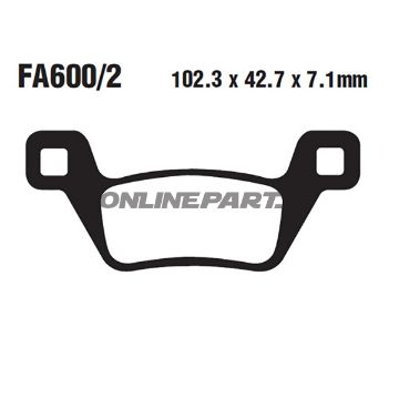 Brake Pads Sintered R Ebc Fa600/2Rmx