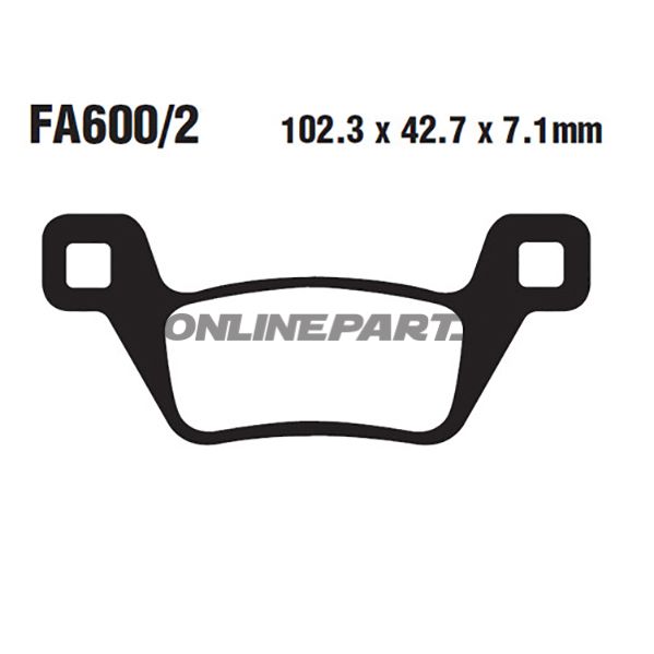 Brake Pads Sintered R Ebc Fa600/2Rmx