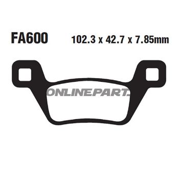 Brake Pads Std Ebc Fa600tt