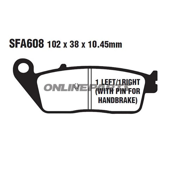 Brake Pads Scooter Ebc Sfa608