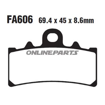 Brake Pads Sintered Hh Ebc Fa606hhoder 7870121