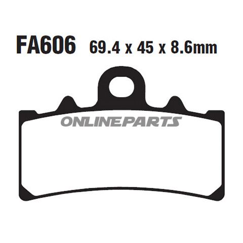 Brake Pads Sintered Hh Ebc Fa606hhoder 7870121