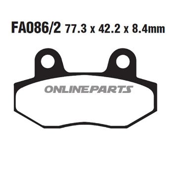 Brake Pads Sintered Hh Ebc Fa086/2Hh