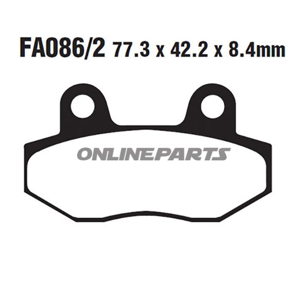Brake Pads Sintered Hh Ebc Fa086/2Hh