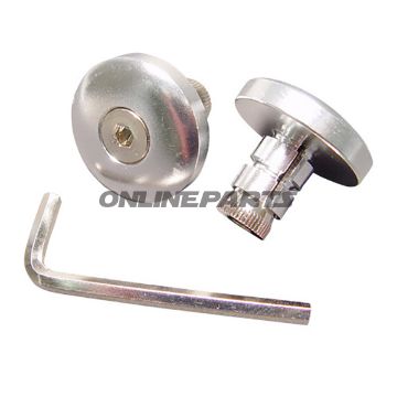 Handlebar Ends Aluminium Silver13mm Jmp