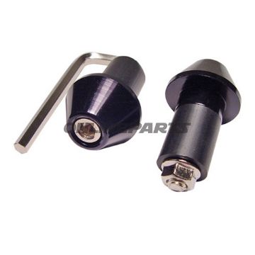 Handlebar Ends Aluminium Black17mm Jmp