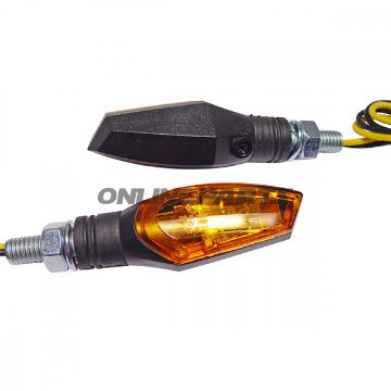 Mini Indicator - Beam Jmpamber Glass Black Surround