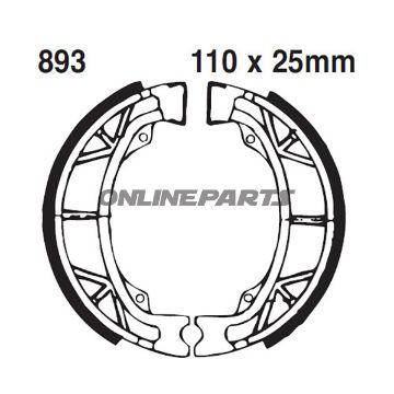 Brake Shoes Rear Excluding Springs Ebc