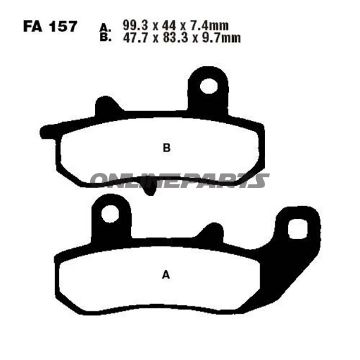Brake Pads Sintered R Ebc Fa157r Mx